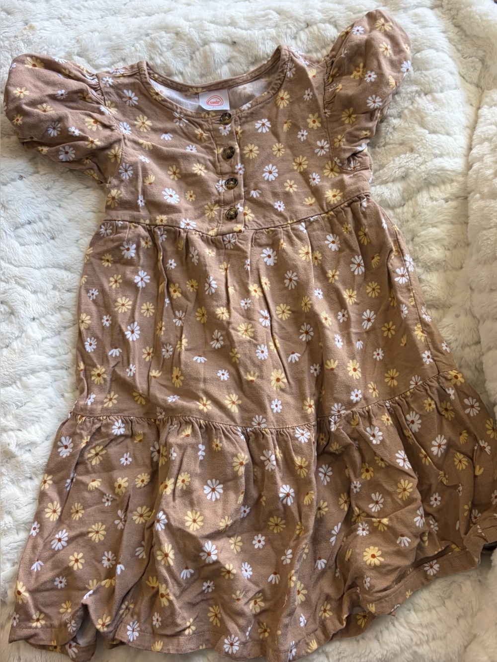 Wonder Nation Girls Fall Floral Swing Dress — 4T 🍂🌸